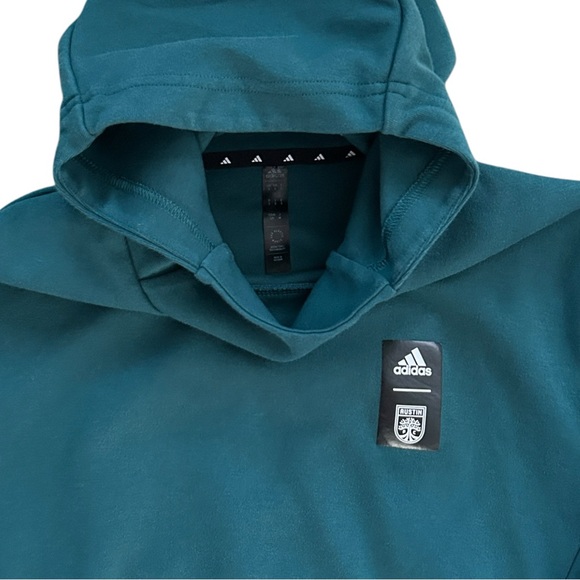 Adidas Hoodie Austin FC Men's Small Teal Player Travel Sports Pullover - Picture 2 of 8